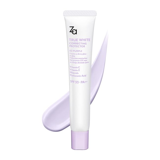 ZA True White Collecting Protector, Makeup Base, Sunscreen Base, UV Base, Prevents Sebum Slipping, Tone Up, Color Correction, SPF33+ PA++, UV Protection, 1.2 oz (35 g)