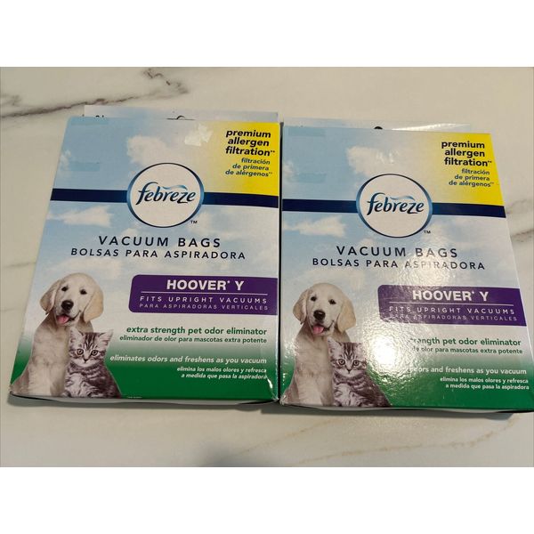 2 3-Pack Febreze Hoover Y Vacuum Bags Extra Strength Pet Odor Eliminator