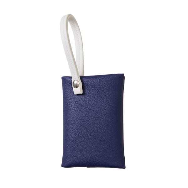 Hanging Pocket Tissue Case "Lily" (Navy x White)