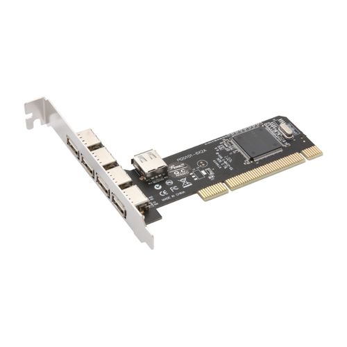 Rosewill RC-101 NEC 4+1 Port USB 2.0 PCI Other Card Components, Black and Silver