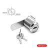 16mm Security Mailbox Lock with 4 Different Plates, Cabinet & Cupboard Door Locks, Comes with 2 Keys