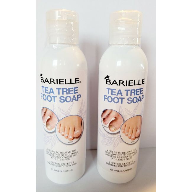 Barielle Tea Tree Foot Soap Relieves Discomfort of Inching Athlete's Foot 2 Pack