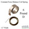 1/2" Constant Force Balance Standard Coil Spring D #6 Pound
