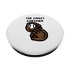Cool baseball gloves with ball "The Crazy Catcher" PopSockets Adhesive PopGrip