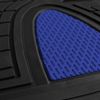 4pcs Tall Channel Rubber Floor Mats Blue Black