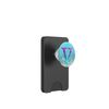 Purple Turquoise Initial Letter V On Silver Light Blue PopSockets PopWallet for MagSafe