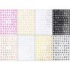 LANODO Nail Stickers, 8 Pieces, Alphabet, 3D, English Letters, English (8 Colors), Alphabet, Beautiful, Nail Stickers, DIY (2017)