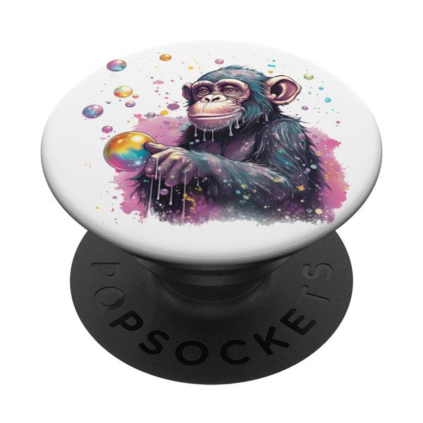 Blissful Chimp Bubbles Design PopSockets mit austauschbarem PopGrip