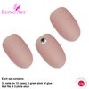 False Nails by Bling Art Beige Matte Oval Medium Fake Acrylic Tips Glue