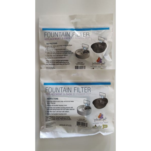 2-X Fountain filter replacement Pioneer pet 3 Pack By Pioneer Pet NEW