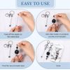 Bordhap Beadable Keychains Bars, DIY Keychains Bars for Beads Including 10 Beadable Keychain Bars 10 Resealable Pouch