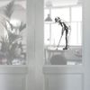 Large 460mm 'Golf Lady' Clear Static Window Cling Sticker/Decal (Black) (WC00102875)