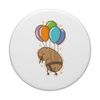 Kiwi Bird flying with Balloons PopSockets Adhesive PopGrip