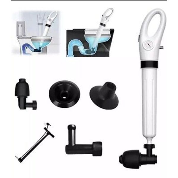 High Pressure Air Drain Blaster Toilet Plunger Drain Opener Multi-Use Cleaner