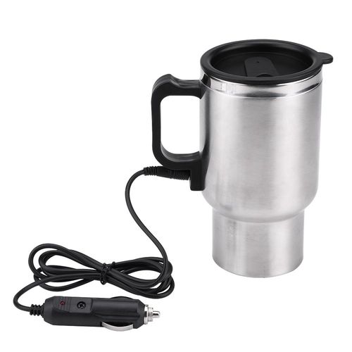 Electric Tea Kettle, Car Electric Kettle, 12V 450ml Stainless Steel Electric In-car Travel Heating Cup, Auto Shut Off Travel Kettle Car Water Heater for Hot Water Tea Coffee Making(just keep 65℃ warm)
