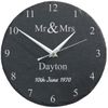 Go Find A Gift Personalised Mr & Mrs Slate Wall Clock