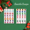 Seaside Escape Game Blocks, Mahjong Tile Game Sets with 65 Tiles 30mm Flag Pattern.