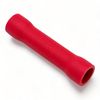100 Pack Insulated Straight Butt Connectors Electrical Wire Crimp Cable Terminals (Red 3.3mm)