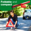Safety First Aid Group Q4232 Safety Warning Triangle for Roadside Breakdowns Foldable Wind Tested with Case