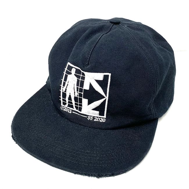 [Used] Off-white OFF WHITE distressed tag OMLB022S20G81010 hat men&#39;s hat cap logo black 201goods-171