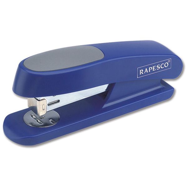 Rapesco RR7260L3 Sting Ray Half Strip Stapler, 20 Sheet Capacity, Blue