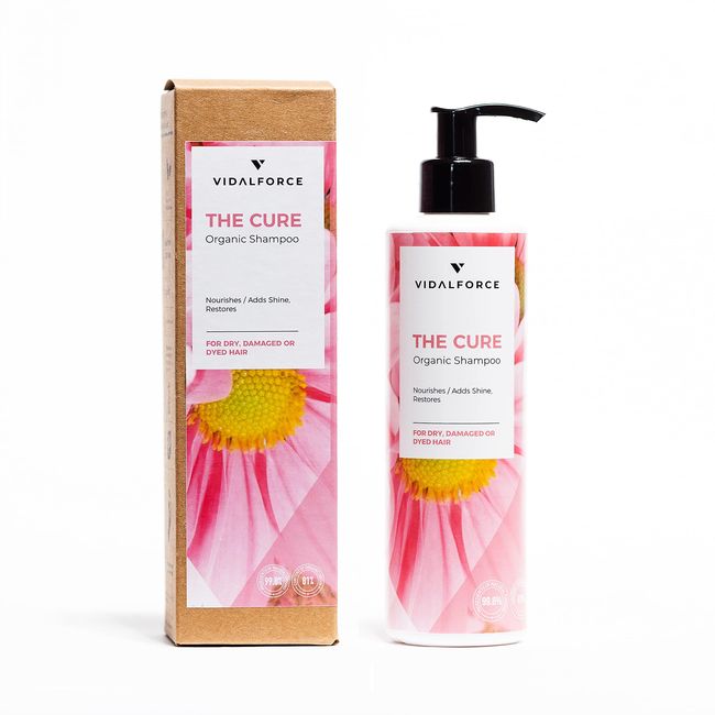 THE CURE Shampoo für trockenes und geschädigtes Haar I Toxic-Free 100% Natural and 81% BIO I Moisturizing Treatment I Frizzy Hair I Sulfatem,Silicon and Paraben Free