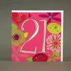 " 21st BIRTHDAY " HANDMADE BIRTHDAY CARD - JCE31