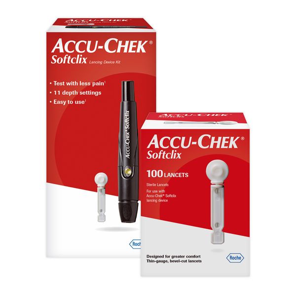 Accu-Chek Softclix Lancing Device and 110 Lancets for Diabetic Testing​