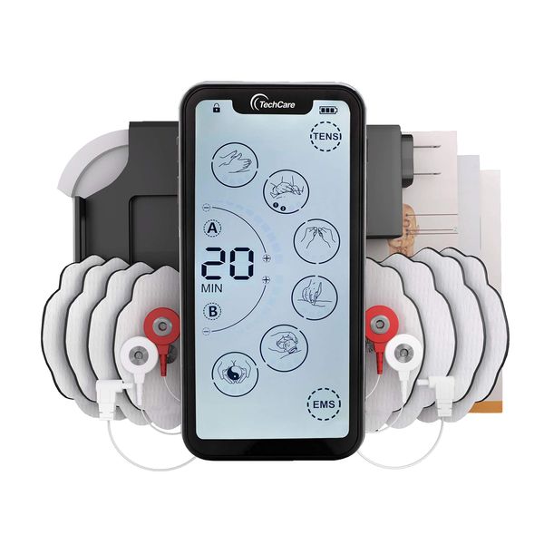 Tens Unit Muscle Stimulator 24 Massage Mode Tens EMS Machine Device Touchscreen Massager Intensity Deep Tissue Shoulder Pain Relief Sciatica Tendonitis Plantar Fasciitis