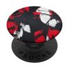 Cool Abstract Black, White & Red Punk Geometric Effect PopSockets Adhesive PopGrip