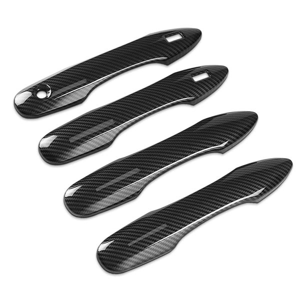 Marchfa Door Handle Cover for Prius 50 Series, Corolla Cross, Harrier 80 Series, Camry 70 Series, ABS Resin, Custom Exterior Parts, Decorative Parts, Right Handle, Carbon Style, 4 Pieces