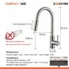 OWOFAN Touch Kitchen Faucets with Pull Down Sprayer Single Hole Deck Mount Tap