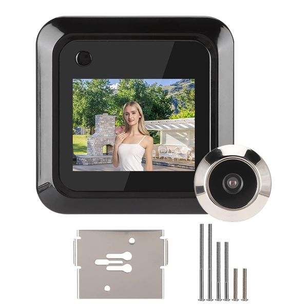 Türspion-Kamera, 2,4-Zoll-TFT-LCD-Bildschirm, Intelligenter Türspion, Video-Türklingel, 0,3 MP, 95° Weitwinkelkamera, Fotoaufzeichnung, Smart Vision-Türkamera