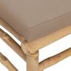 YAFF Patio Footstool with Taupe Cushion Bamboo