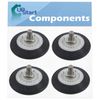 4-Pack 4581EL2002C Dryer Drum Roller Assembly Replacement for LG DLEY1201W - Compatible with AP5688895 Drum Support Roller