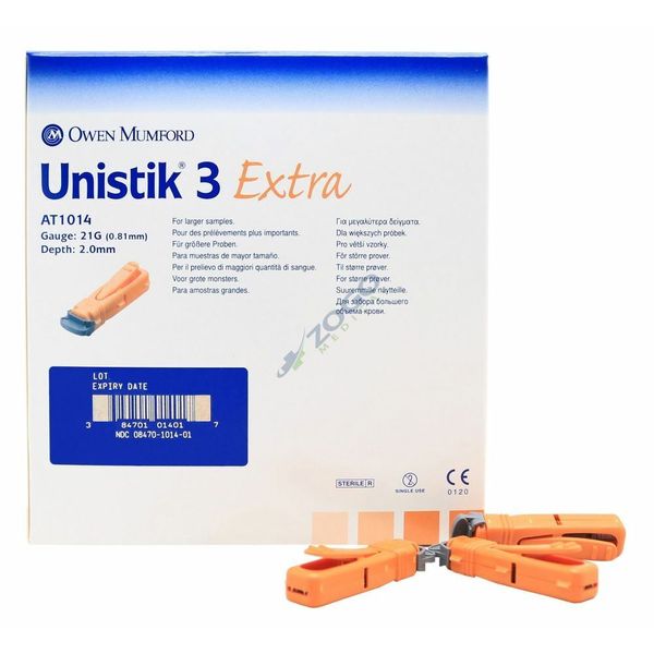 Unistik 3 Comfort Safety Lancet 28G - 25 Count