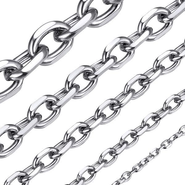 Silver Link Chain for Men Steel Chain Necklace for Men