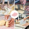 uxcell Cake Scraper Plastic Dough Cutter Tool Cutting Baking Kitchen Daily Use Pink 4pcs