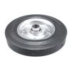 Chain Link 6" Solid Black Rubber Wheel for Residential Gates- Helper Wheel