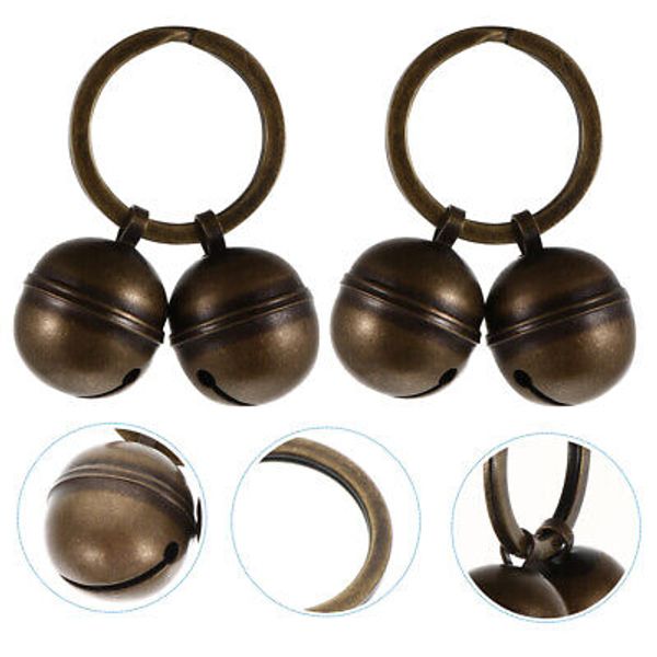 2Pcs/set Loud Dog Collar Bells Cat Copper Bells Training Pet Pendant for Dog