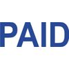 Colop "Paid" Green Line Word Stamp - Blue