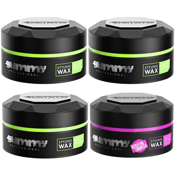 Gummy Fonex Styling Wax Set Series 150ml (Matte Finish 3 PCS - Extra Gloss 1 PCS)