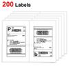 US 200 Shipping Labels 8.5 x 5.5 Rounded Corner Self Adhesive 2 Per Sheet Blank