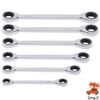 8-19mm Metric Flexible Ratcheting Wrench Combination Tool Set 6pcs