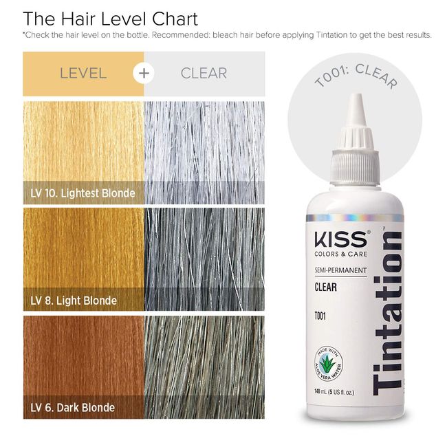  Kiss Tintation Semi-Permanent Hair Color Treatment 148 mL (5  US fl.oz) (Honey Brown) : Beauty & Personal Care