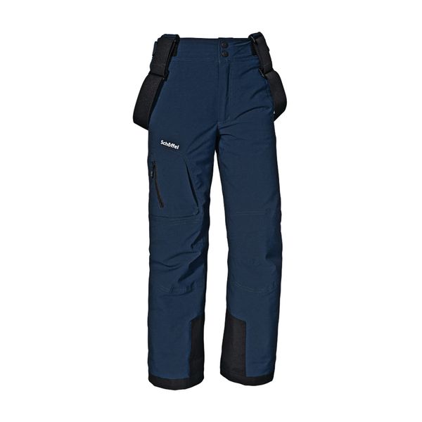 Schöffel Jungen Ski Pants Joran B, wind- und wasserdichte Kinder Schneehose, wasserdichte Skihose mit Schneefang und Hosenträgern, navy blazer, 176