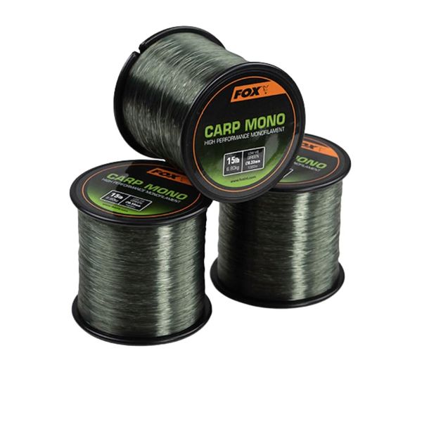 Fox International Group Carp Mono High Performance Monofilament Angelschnur Angelsehne Fishing line (1000, 0,35mm | 18lb 1000m), Grün