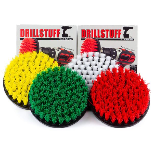 Cleaning Supplies - Drill Brush - Power Scrubber Brush Multi Use Kit - Grout Cleaner - Spin Brush - Tile Cleaner - Deck Brush - Bathtub Cleaner - Window Cleaner - Mineral Deposits, Soap Scum