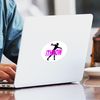 CafePress Pink Discus Sticker Oval Car Bumper Sticker