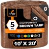 Brown Poly Tarp 10' x 20' - Durable, Water Resistant, Weather Resistant